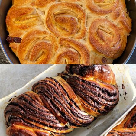 Ready Made Large Chocolate Babka & Apple Scroll Pull Apart